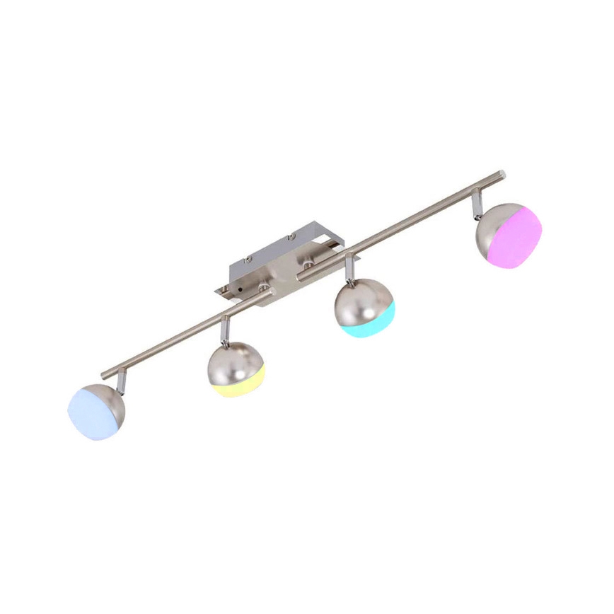 Briloner 2040-042 - LED RGB регулируемо точково осветително тяло BAFFLE 4xLED/3,3W/230V + дистанционно управление