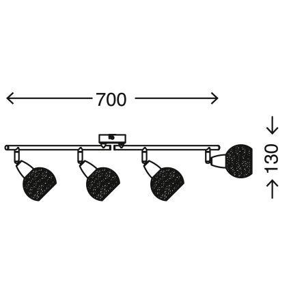 Briloner 2046-042 - Спот VIOLA 4xE14/40W/230V