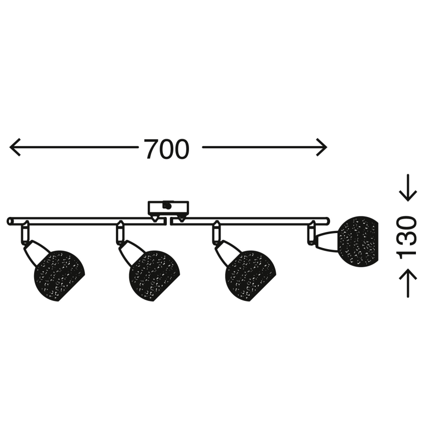 Briloner 2046-042 - Спот VIOLA 4xE14/40W/230V