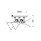 Briloner 2047-031R - Точково осветително тяло 3xE14/40W/230V