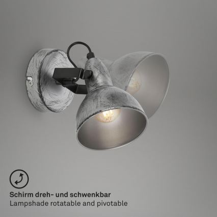 Briloner 2049-014 - Спот аплик RETRO 1xE14/40W/230V сив