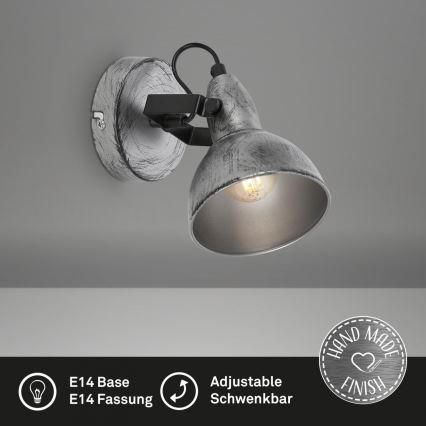 Briloner 2049-014 - Спот аплик RETRO 1xE14/40W/230V сив