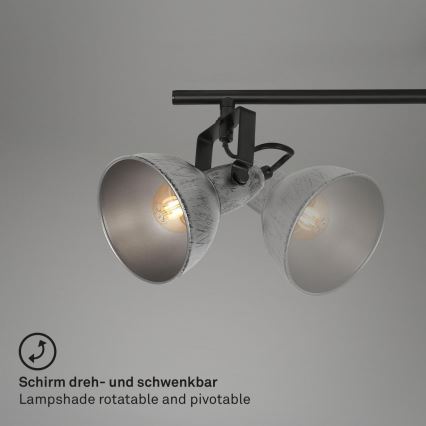 Briloner 2049-034 - Спот RETRO 3xE14/40W/230V сив