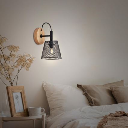 Briloner 2077-015 - Аплик WOOD & STYLE 1xE14/25W/230V каучуково дърво