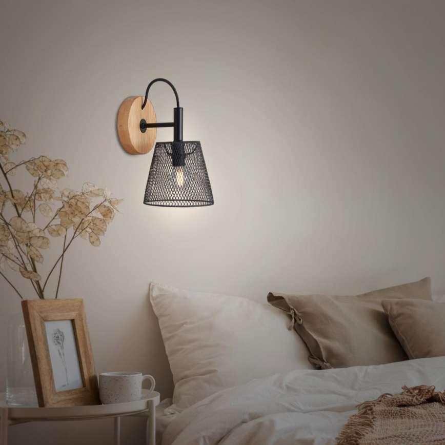 Briloner 2077-015 - Аплик WOOD & STYLE 1xE14/25W/230V каучуково дърво