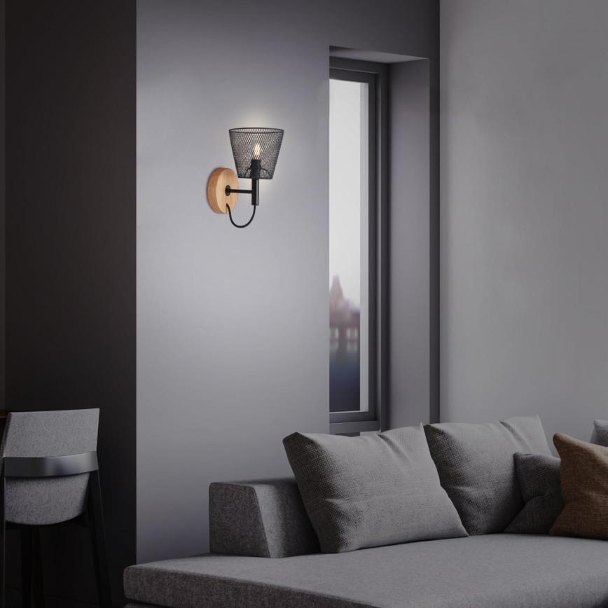 Briloner 2077-015 - Аплик WOOD & STYLE 1xE14/25W/230V каучуково дърво
