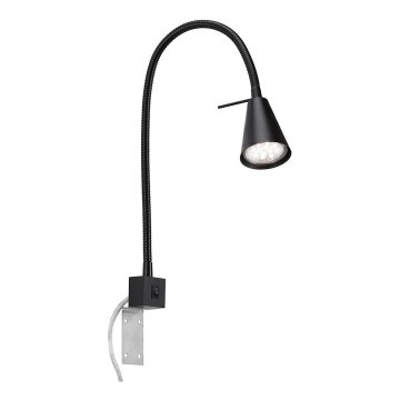 Briloner 2080-015 - LED гъвкава стенна лампа COMFORT LIGHT 1xGU10/5W/230V черна