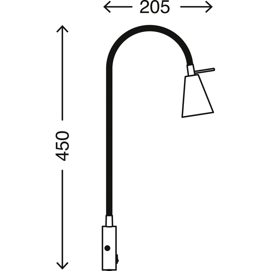Briloner 2082-012 - LED Аплик COMFORT LIGHT 1xGU10/5W/230V матов хром