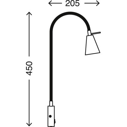 Briloner 2082-012 - LED гъвкава стенна лампа COMFORT LIGHT 1xGU10/5W/230V матов хром