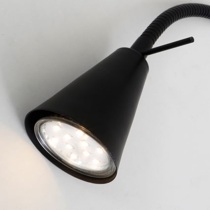 Briloner 2082-015 - LED гъвкава стенна лампа COMFORT LIGHT 1xGU10/5W/230V черна
