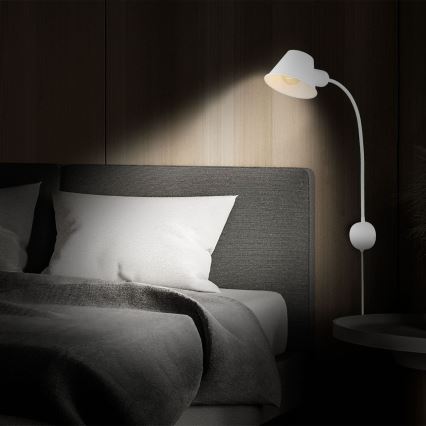 Briloner 2089-016 - Гъвкава стенна лампа BRELLO 1xE27/10W/230V бяла