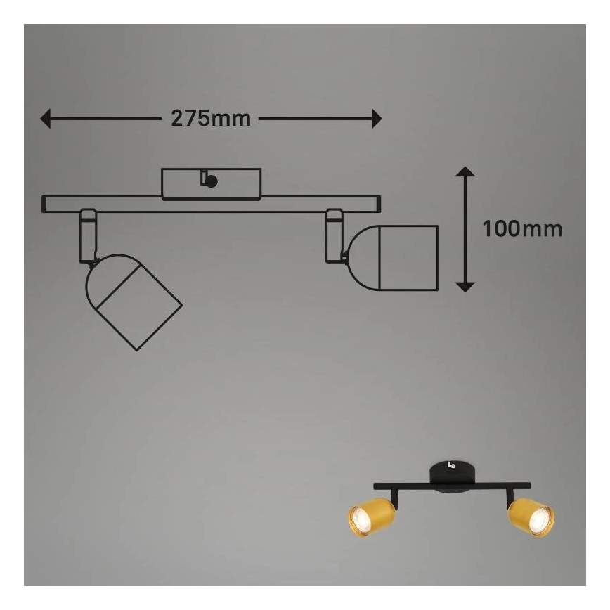 Briloner 2145-027 - Точково осветително тяло 2xGU10/9W/230V