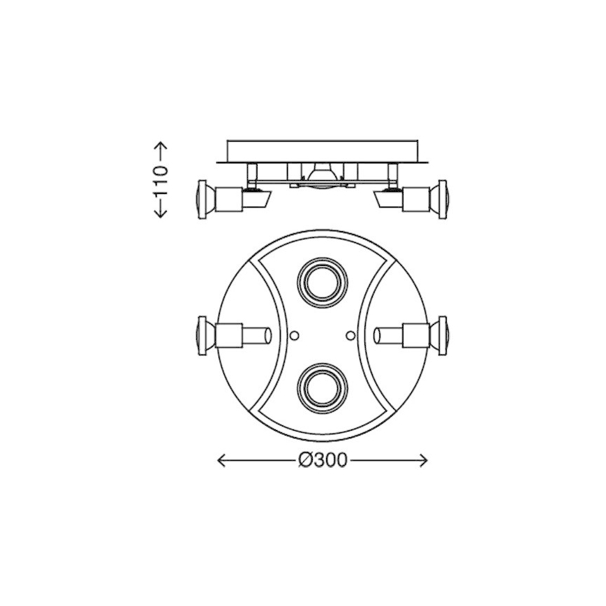 Briloner 2159-048LM - LED Спот SPLASH 4xGU10/3W/230V