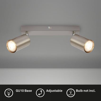Briloner 2172-022 - Точково осветително тяло SPOT 2xGU10/9W/230V матов хром