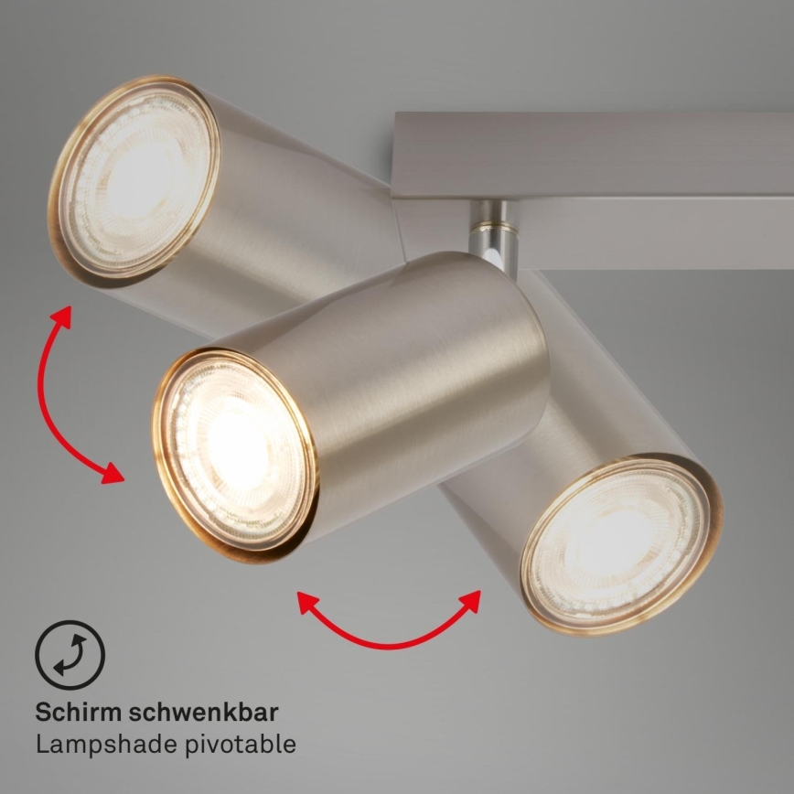 Briloner 2172-022 - Точково осветително тяло SPOT 2xGU10/9W/230V матов хром