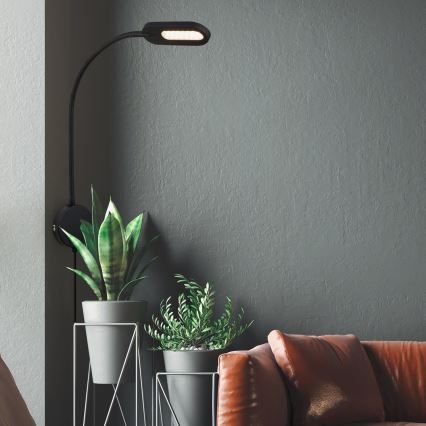 Briloner 2177015 - LED Димируема гъвкава стенна лампа LED/6W/230V черен