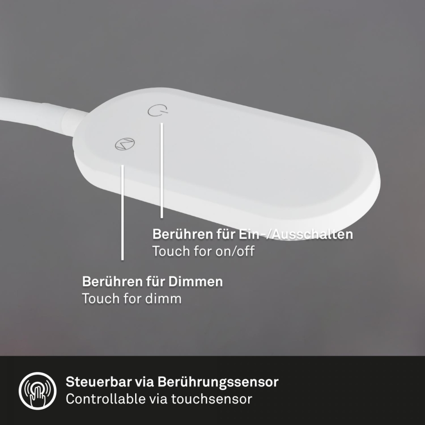 Briloner 2177016 - LED Димируем стена гъвкав лампа LED/6W/230V бял