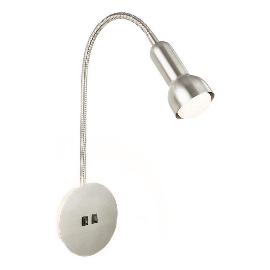 Briloner 2178012 - LED Гъвкав аплик 1xE14/10W/230V + LED/3W матов хром