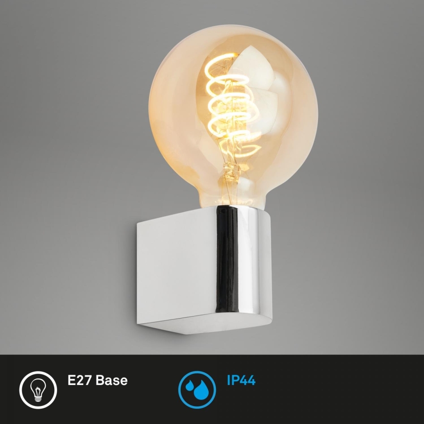 Briloner 2182-018 - Стенно осветително тяло за баня DONGA 1xE27/10W/230V IP44 лъскав хром