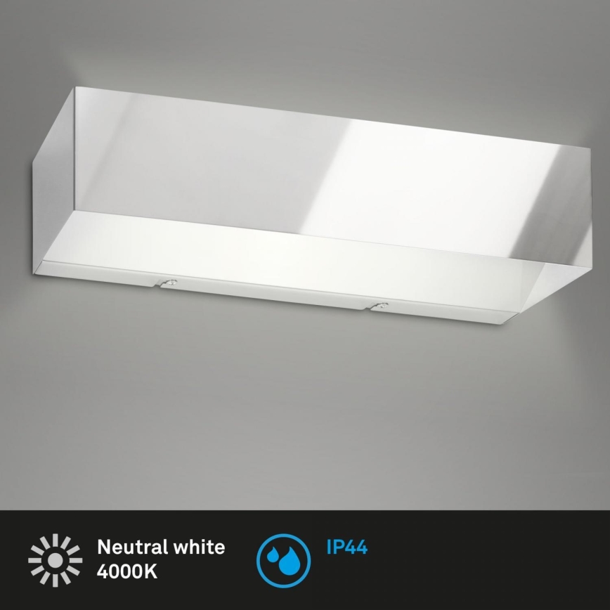 Briloner 2204-018 - LED Екстериорен аплик LED/8W/230V IP44 лъскав хром