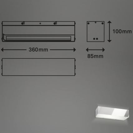 Briloner 2204-018 - LED Екстериорен аплик LED/8W/230V IP44 лъскав хром
