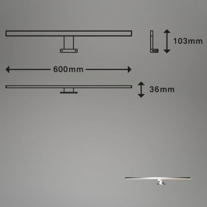 Briloner 2299-018 - LED Димируема лампа за огледало в баня COOL&COSY LED/8W/230V 2700/4000K IP44