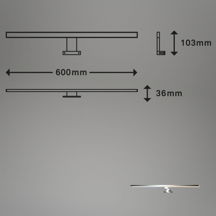 Briloner 2299-018 - LED Димируема лампа за огледало в баня COOL&COSY LED/8W/230V 2700/4000K IP44