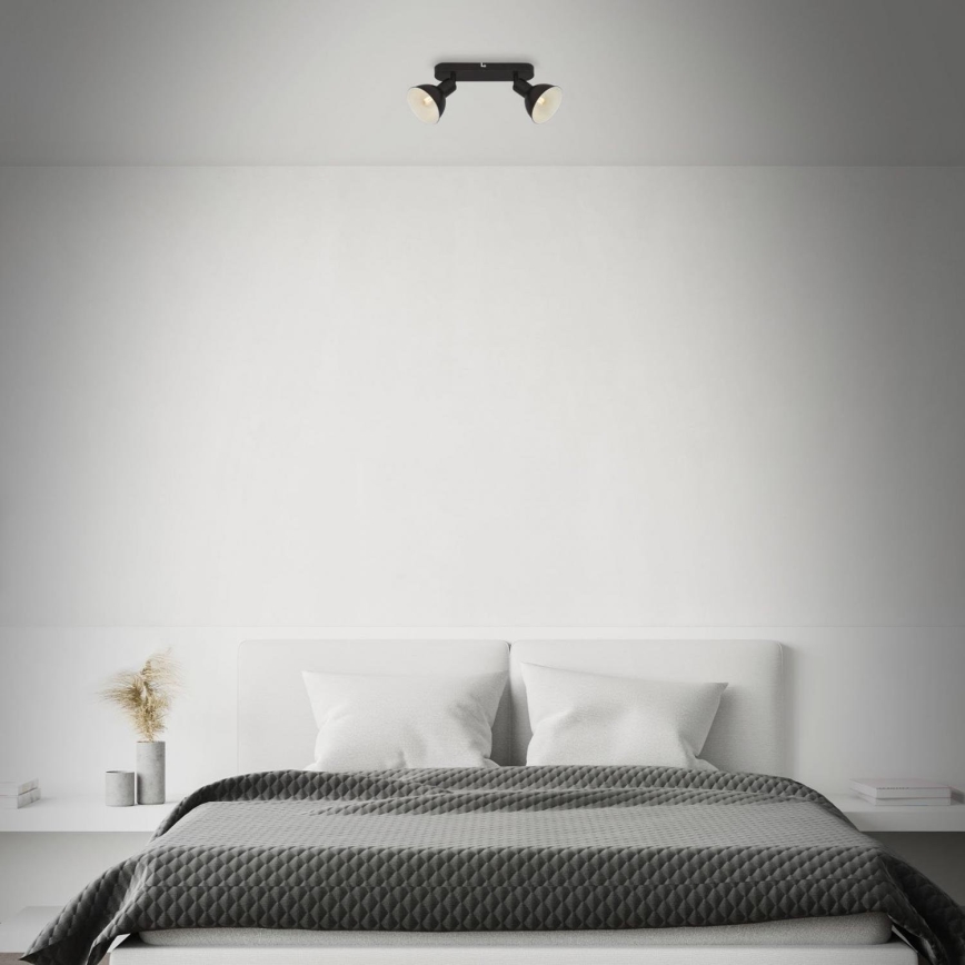 Briloner 2674-025 - Спот RETRO 2xE14/25W/230V черен