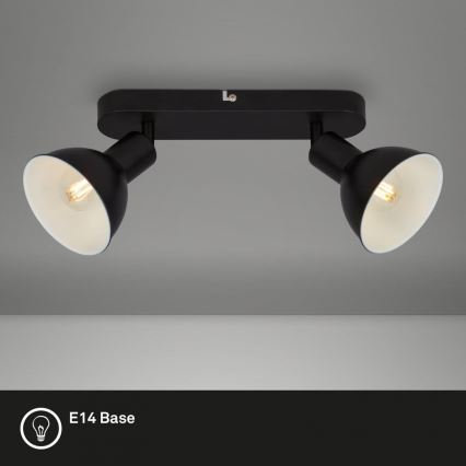 Briloner 2674-025 - Спот RETRO 2xE14/25W/230V черен