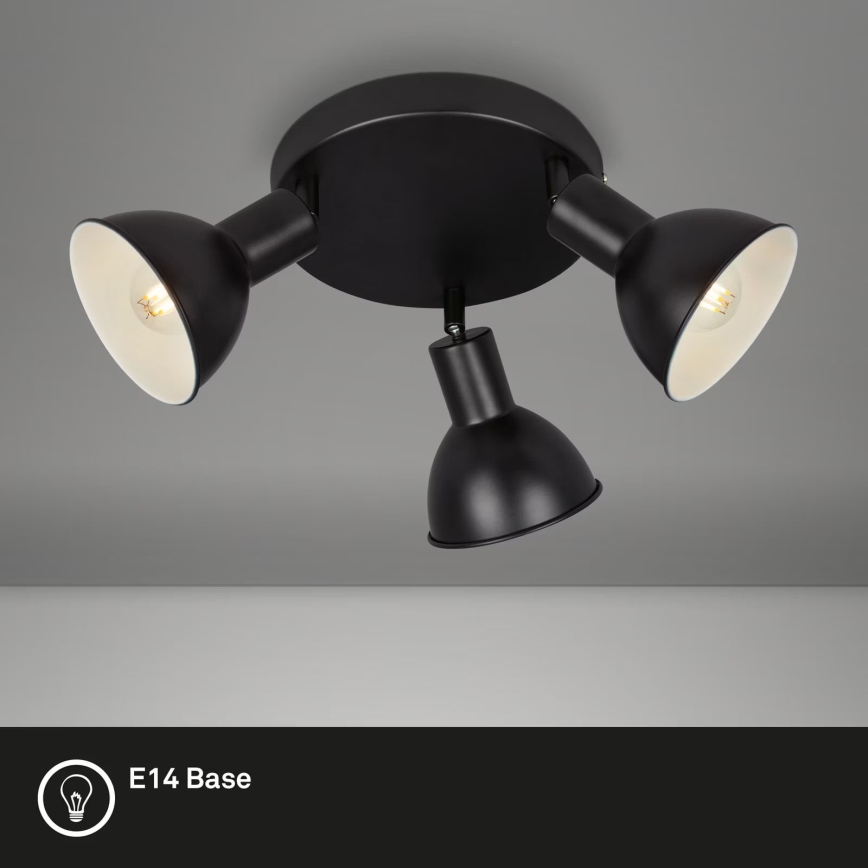 Briloner 2674-035 - Спот RETRO 3xE14/25W/230V черен