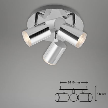 Briloner 2731-038 - Точково осветително тяло CUP 3xGU10/5W/230V лъскав хром