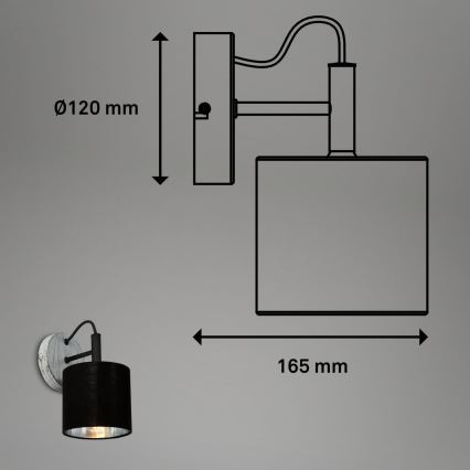 Briloner 2737-014 - Аплик SILVER CRAFTED 1xE14/25W/230V