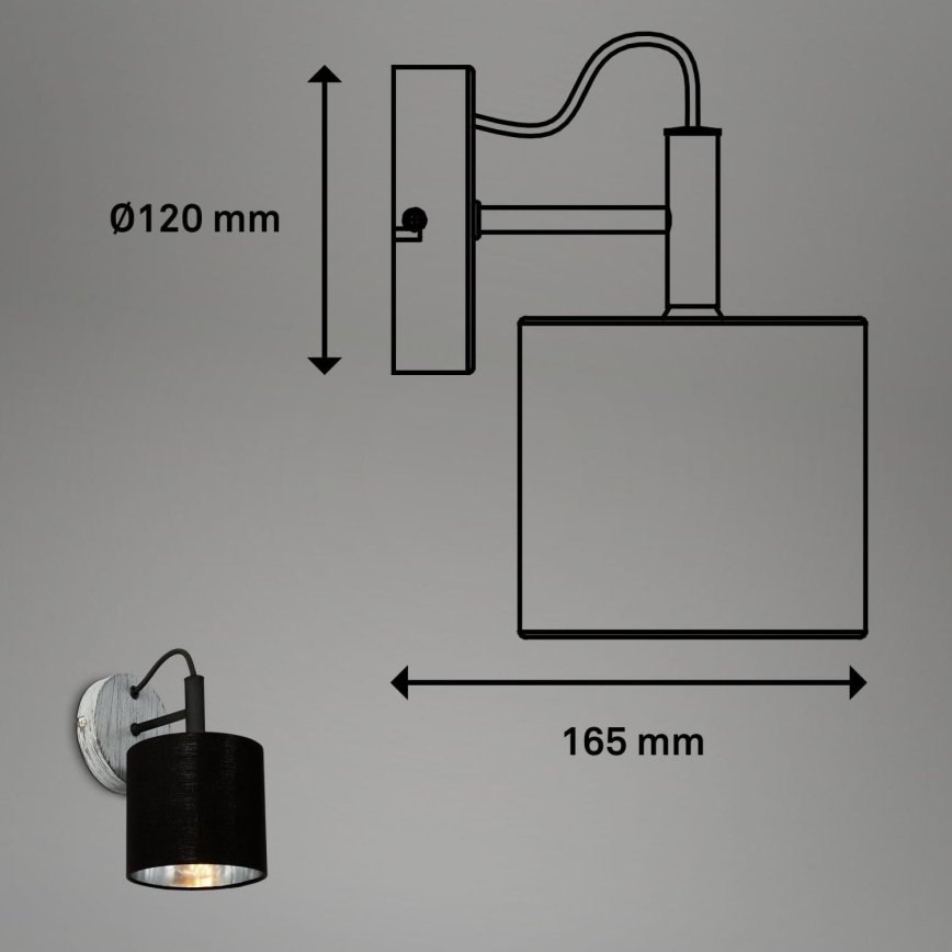 Briloner 2737-014 - Аплик SILVER CRAFTED 1xE14/25W/230V