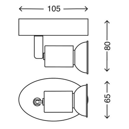Briloner 2767-016 - LED Стенен спот 1xGU10/3W/230V бял
