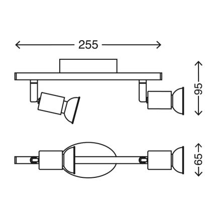 Briloner 2767-026 - LED Спот 2xGU10/6W/230V бял