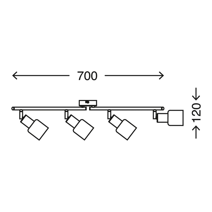 Briloner 2826-042 - Спот SPOT 4xE14/6W/230V матов хром