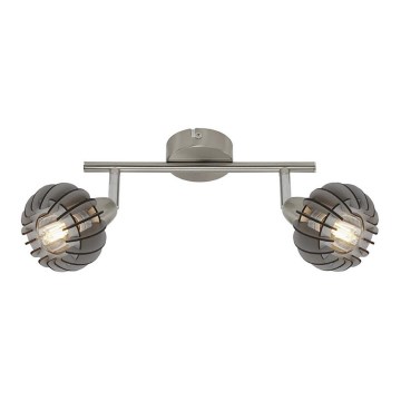 Briloner 2852- 026 - Спот RETRO 2xE14/5,5W/230V каучуково дърво