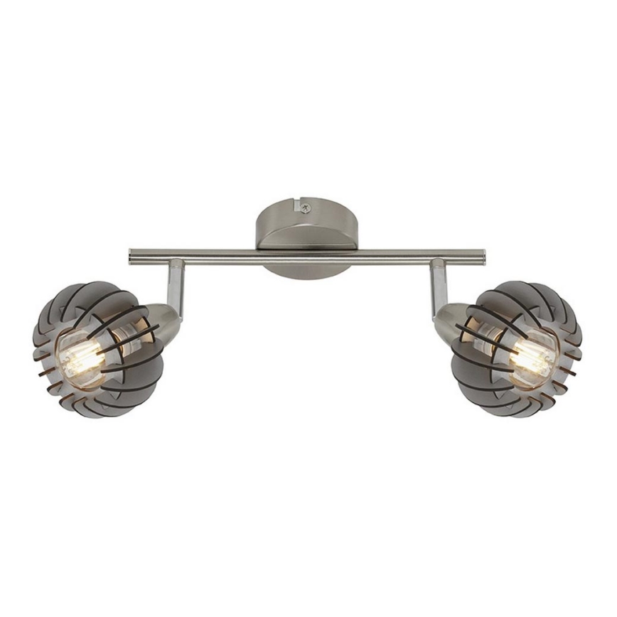 Briloner 2852- 026 - Спот RETRO 2xE14/5,5W/230V каучуково дърво
