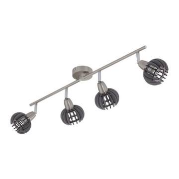 Briloner 2852-046 - Спот RETRO 4xE14/5,5W/230V каучуково дърво