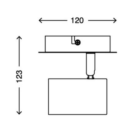 Briloner 2857-016 - Спот аплик SPOT 1xGU10/40W/230V бял
