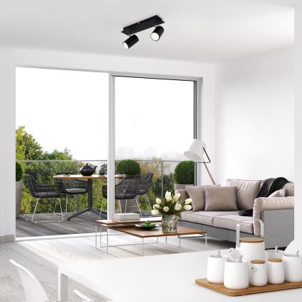 Briloner 2857-025 - Спот SPOT 2xGU10/40W/230V черен