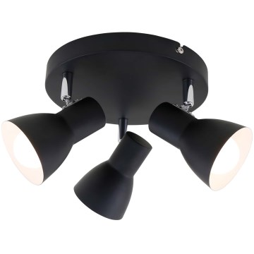 Briloner 2860-035 - точково осветително тяло CUP 3xE14/25W/230V черно