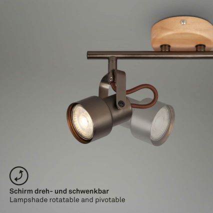 Briloner 2872-045 - LED Спот TAHUN 4xGU10/5W/230V 3000K кафяв