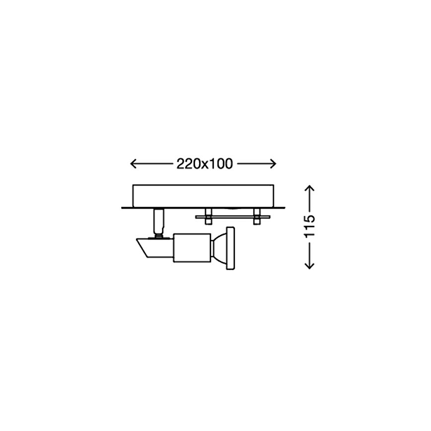 Briloner 2879-022 - LED таванно осветително тяло COMBINATA 1xGU10/3W + LED/5W/230V