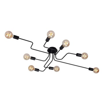 Briloner 2888-085 - Полилей за повърхностен монтаж FARETTO 8xE27/60W/230V черен