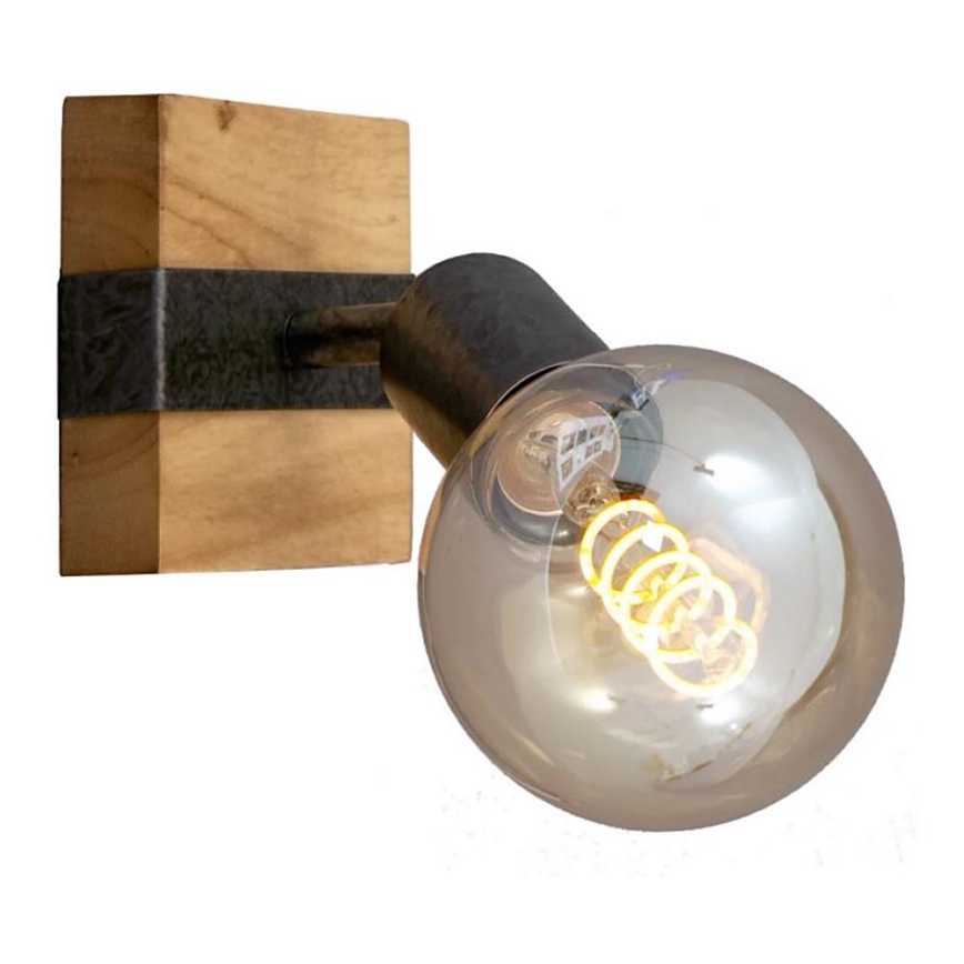 Briloner 2900-011 - Спот аплик WOOD BASIC 1xE27/25W/230V