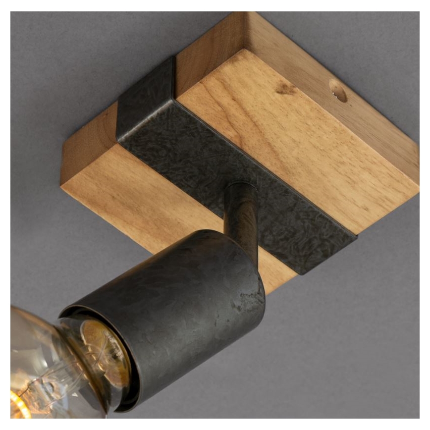 Briloner 2900-011 - Спот аплик WOOD BASIC 1xE27/25W/230V