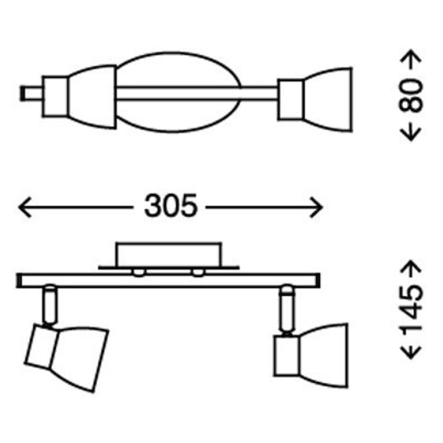 Briloner 2914-022 - LED Спот 2xGU10/3W/230V 3000K