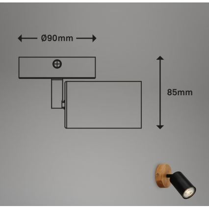 Briloner 2922-015 - Спот аплик SPOT 1xGU10/9W/230V