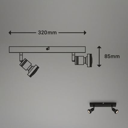 Briloner 2926-025 - LED точково осветително тяло 2xGU10/4,9W/230V